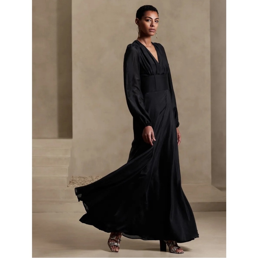 Banana Republic Marta Cotton-Silk Maxi Dress